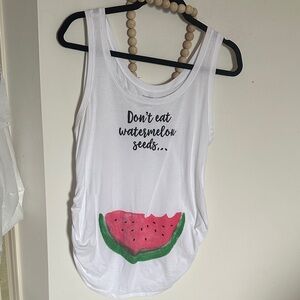 Maternity Tank Top with Watermelon Print